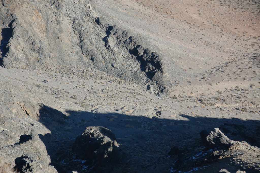 Tobin and Charlie walked the ridge for a while and took this picture looking down into Slit Canyon where Patrick and Steve were walking.  A while later, our remarkable hike came to an end as we said goodbye to Rockfall Canyon and Slit Canyon: